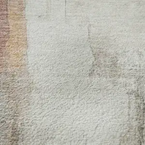 Photo of Rust Gray And Ivory Abstract Washable Area Rug With UV Protection