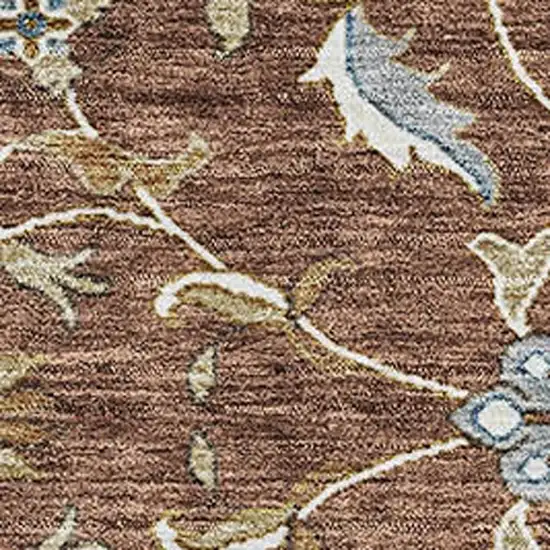 Rust Gray And Ivory Moroccan Washable Area Rug With UV Protection Photo 2