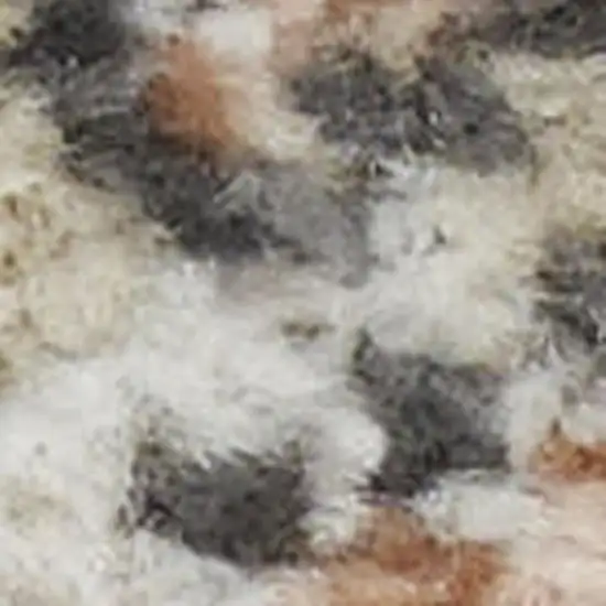 Rust Green And Black Floral Distressed Area Rug Photo 2