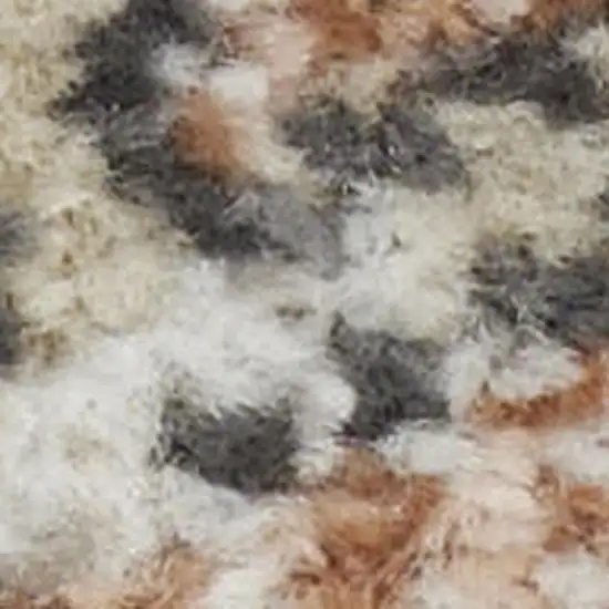 Rust Green And Black Floral Distressed Area Rug Photo 3