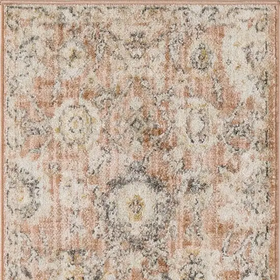 Rust Green And Black Floral Distressed Area Rug Photo 4