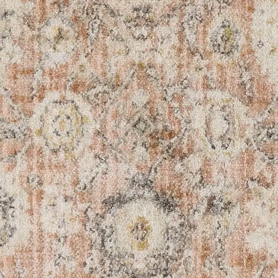 Rust Green And Black Floral Distressed Area Rug Photo 3