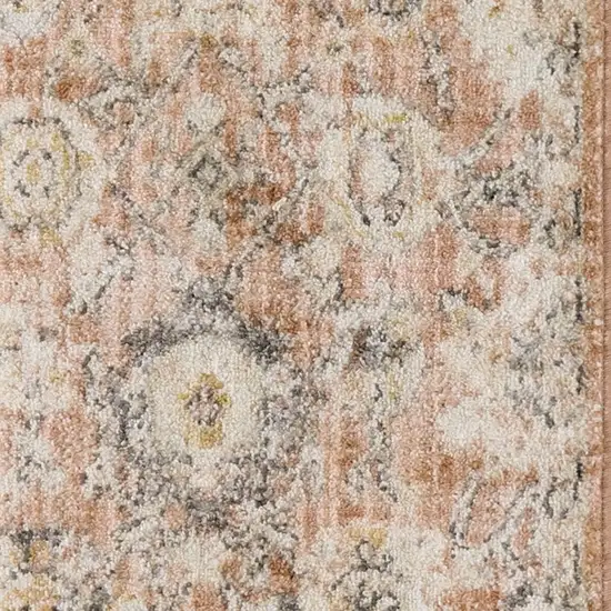 Rust Green And Black Floral Distressed Area Rug Photo 7