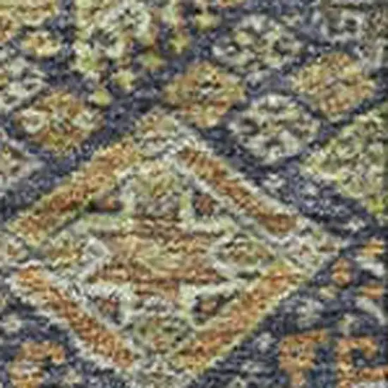 Rust Green And Gray Tribal Washable Area Rug With UV Protection Photo 3