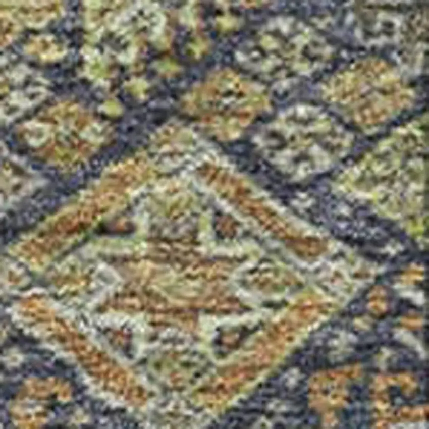 Rust Green And Gray Tribal Washable Area Rug With UV Protection Photo 3