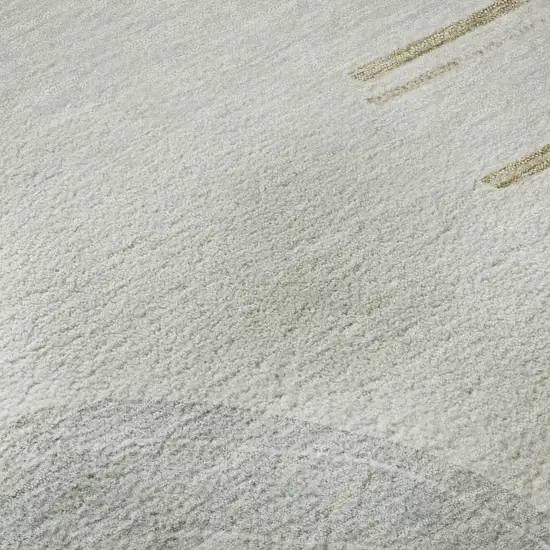 Rust Ivory And Gray Geometric Washable Area Rug With UV Protection Photo 9