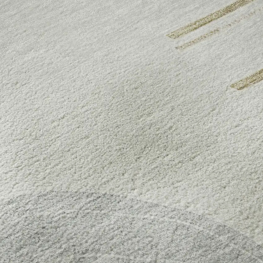 Rust Ivory And Gray Geometric Washable Area Rug With UV Protection Photo 8