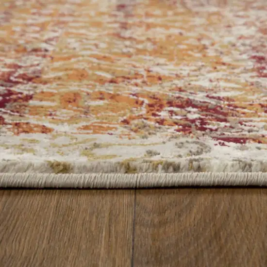 Rust And Ivory Oriental Area Rug Photo 8