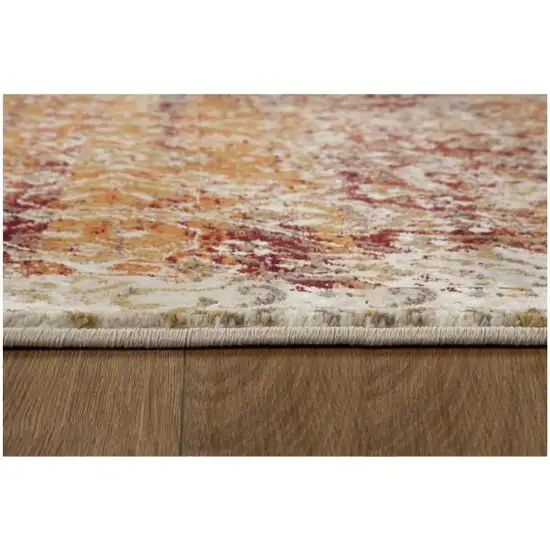Rust And Ivory Oriental Area Rug Photo 7