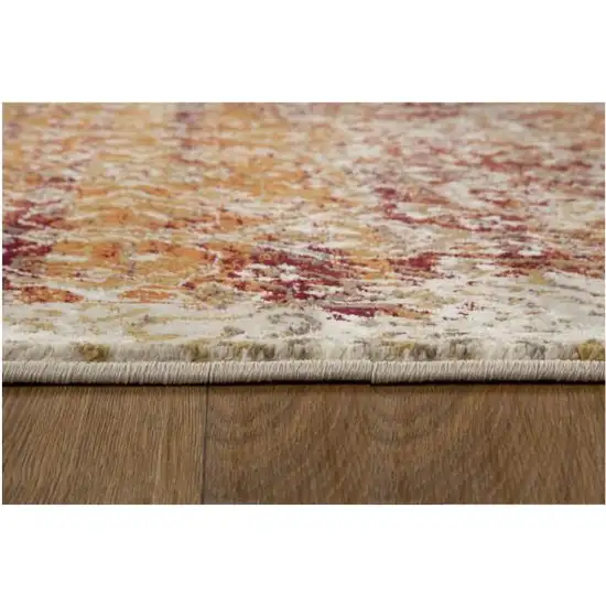 Rust And Ivory Oriental Area Rug Photo 2