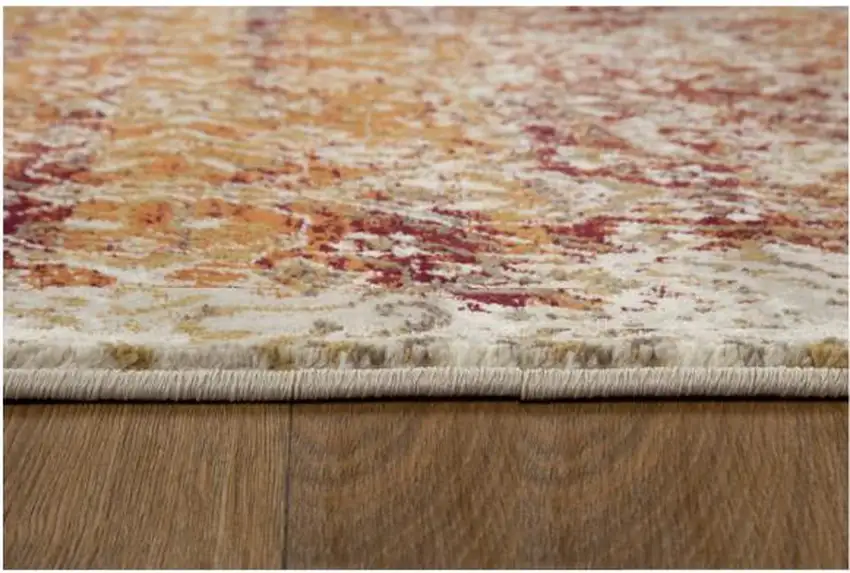 Rust And Ivory Oriental Area Rug Photo 2