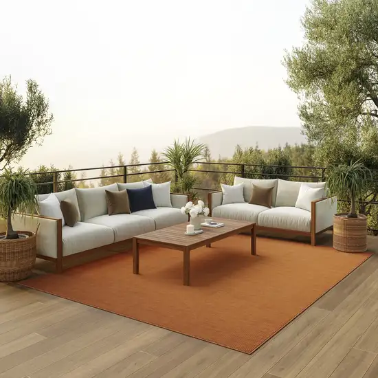 Terra Cotta Indoor Outdoor Area Rug Photo 8
