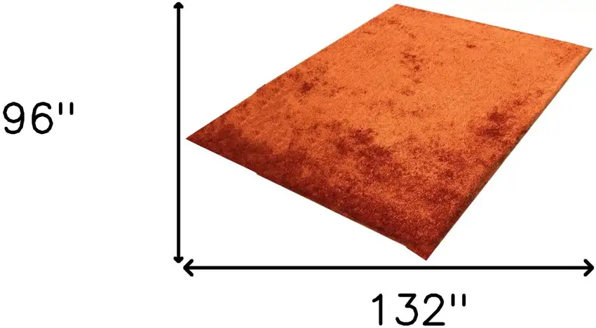 Rust Shag Hand Tufted Area Rug Photo 6