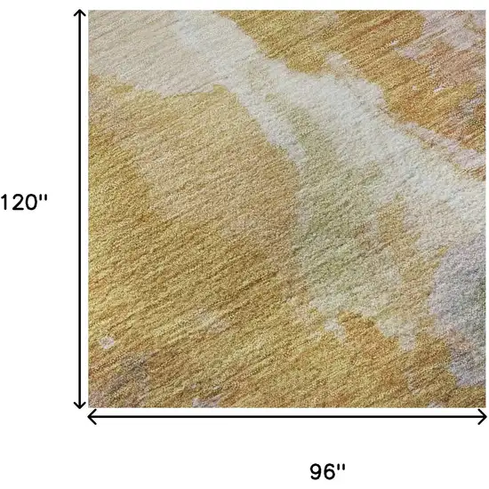 Rust Wheat And Lavender Abstract Washable Area Rug With UV Protection Photo 9