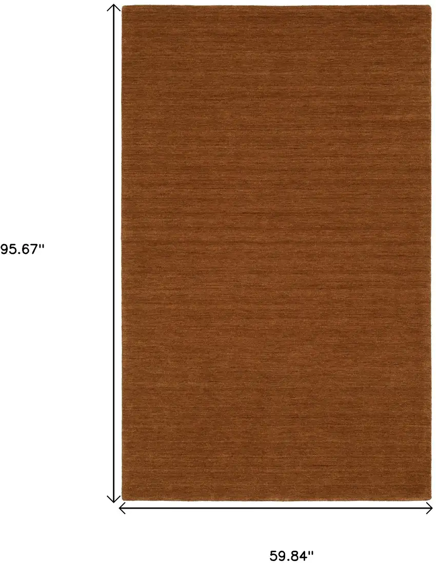Rust Wool Hand Tufted Area Rug Photo 3