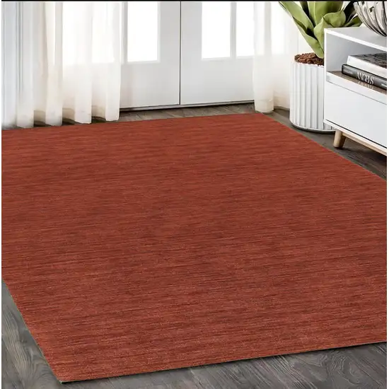 Rust Wool Hand Tufted Area Rug Photo 1