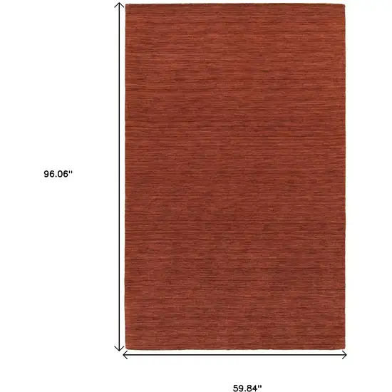 Rust Wool Hand Tufted Area Rug Photo 3