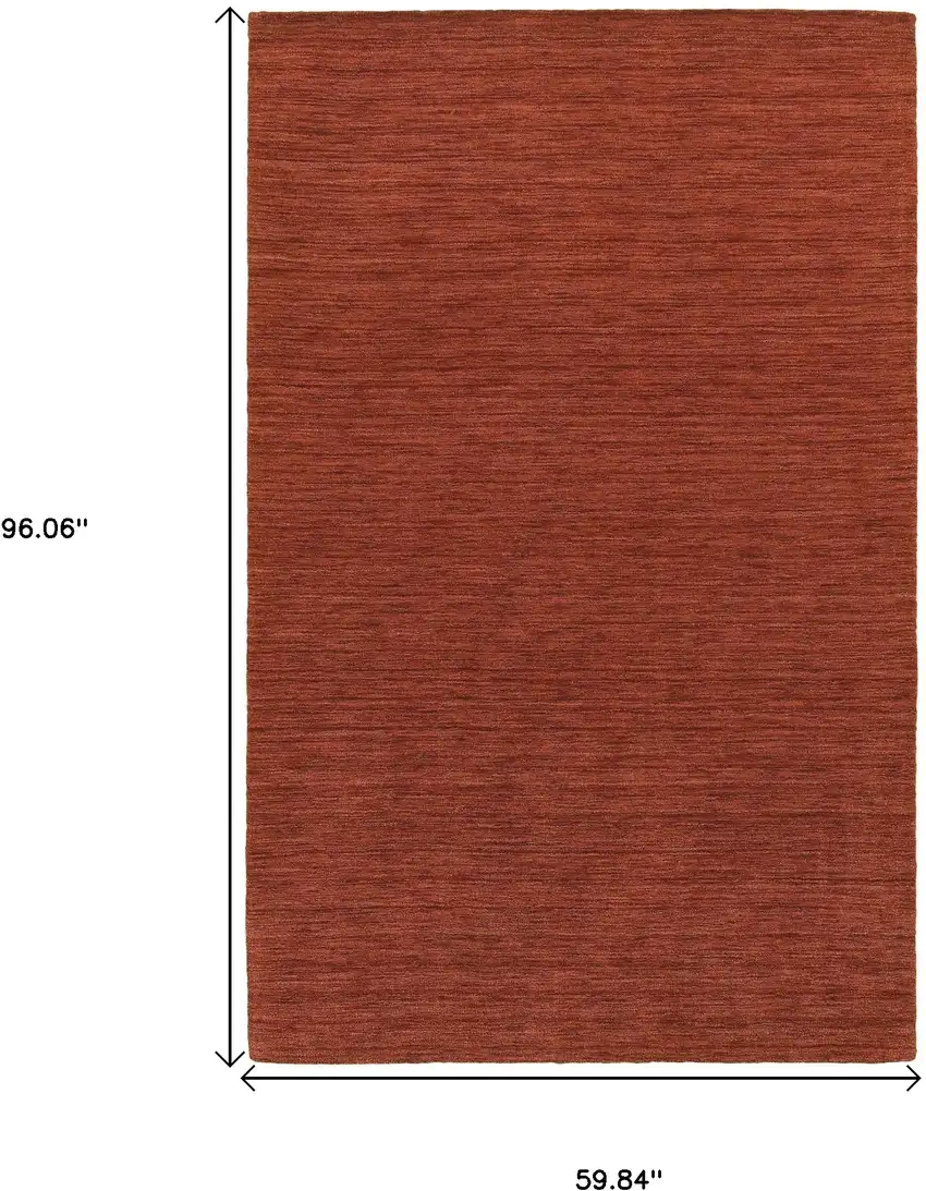 Rust Wool Hand Tufted Area Rug Photo 3