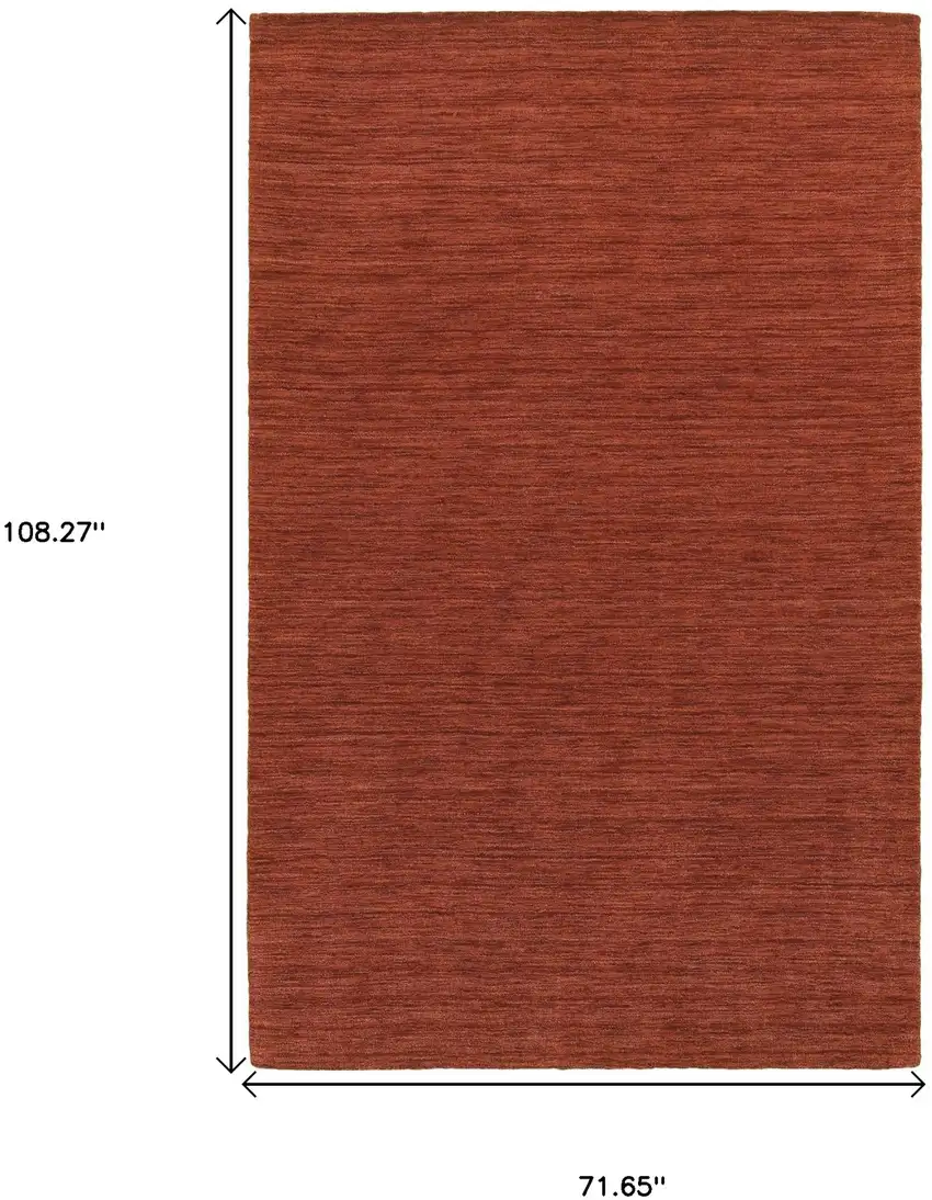 Rust Wool Hand Tufted Area Rug Photo 3