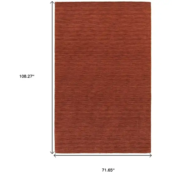 Rust Wool Hand Tufted Area Rug Photo 3