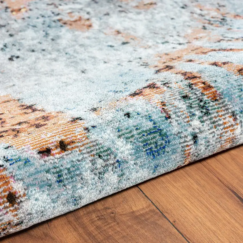 Rustic Brown Abstract Area Rug Photo 6