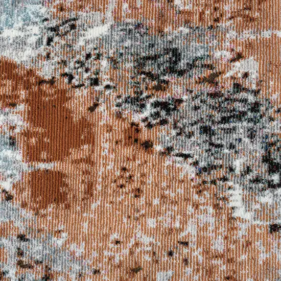 Rustic Brown Abstract Area Rug Photo 2