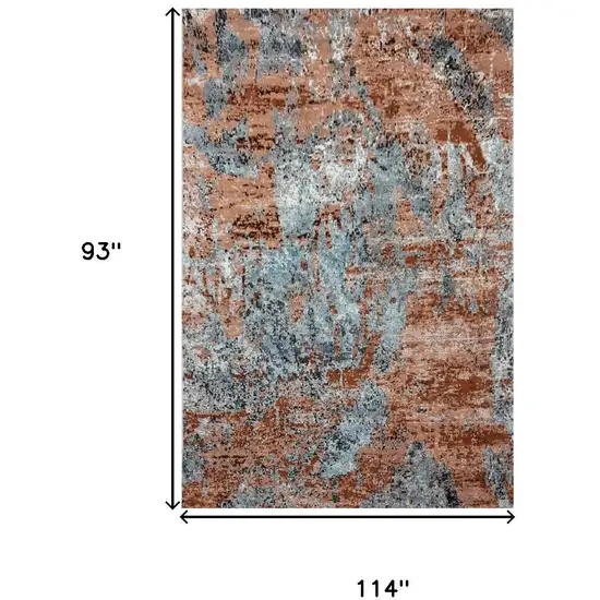 Rustic Brown Abstract Area Rug Photo 3