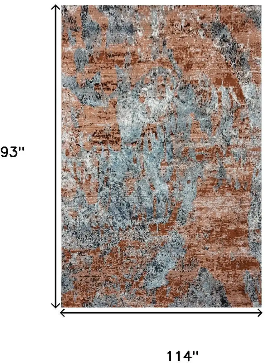 Rustic Brown Abstract Area Rug Photo 3