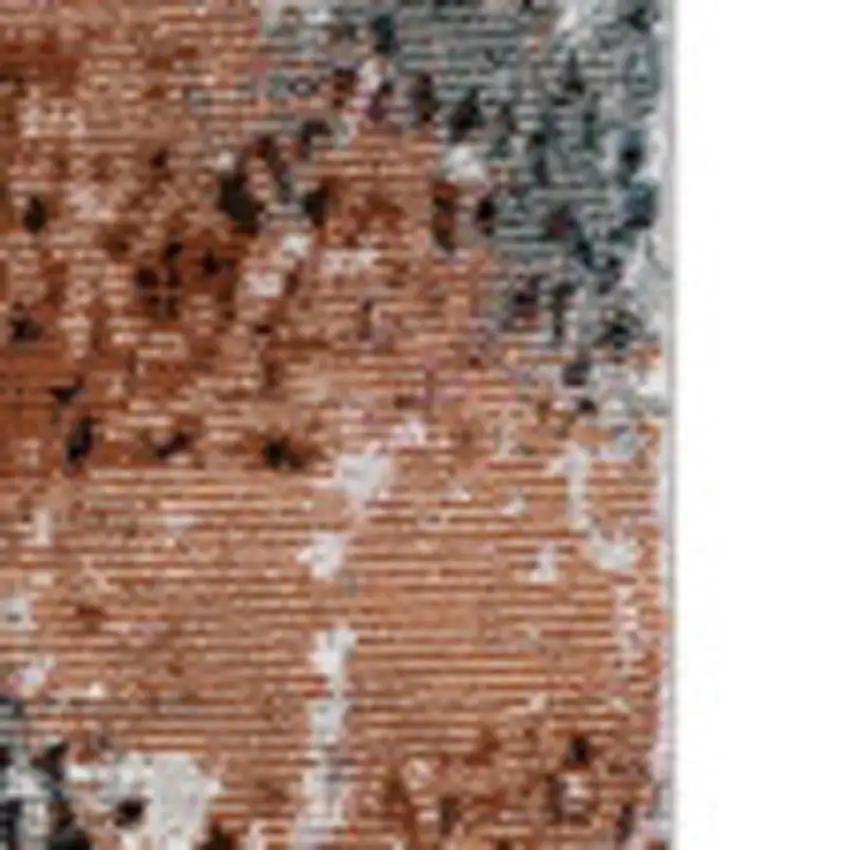 Rustic Brown Abstract Area Rug Photo 4