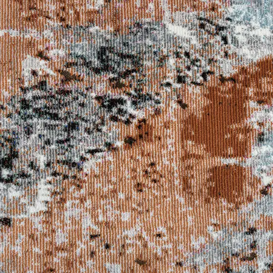Rustic Brown Abstract Area Rug Photo 1