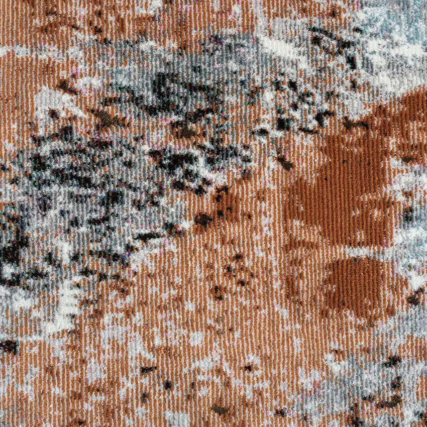 Rustic Brown Abstract Area Rug Photo 1