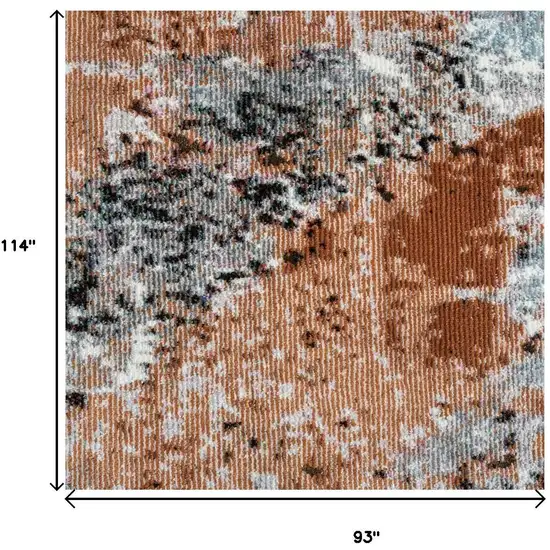 Rustic Brown Abstract Area Rug Photo 4
