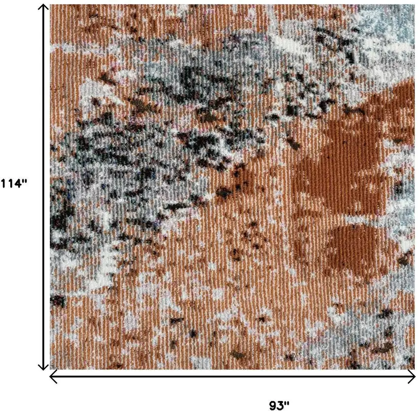 Rustic Brown Abstract Area Rug Photo 4