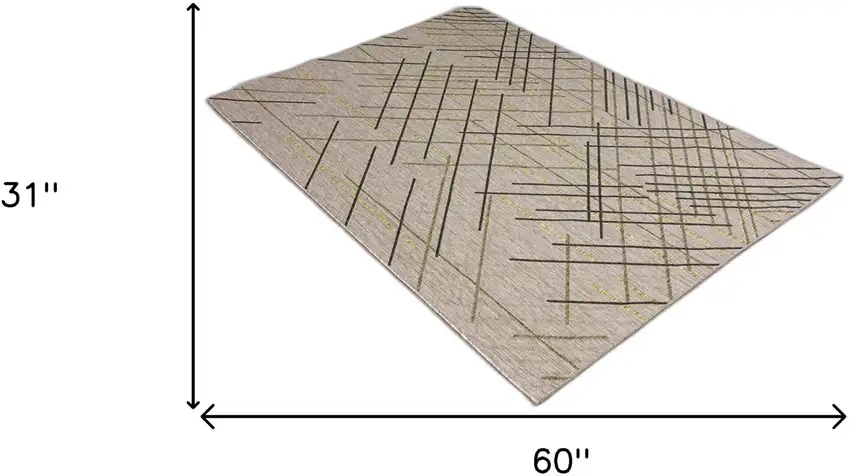 Sage Abstract Linework Area Rug Photo 10