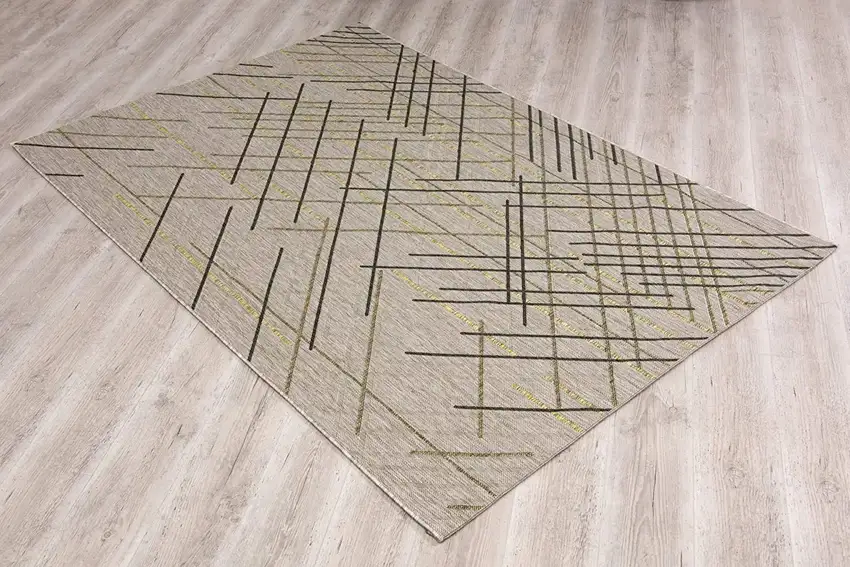Sage Abstract Linework Area Rug Photo 8
