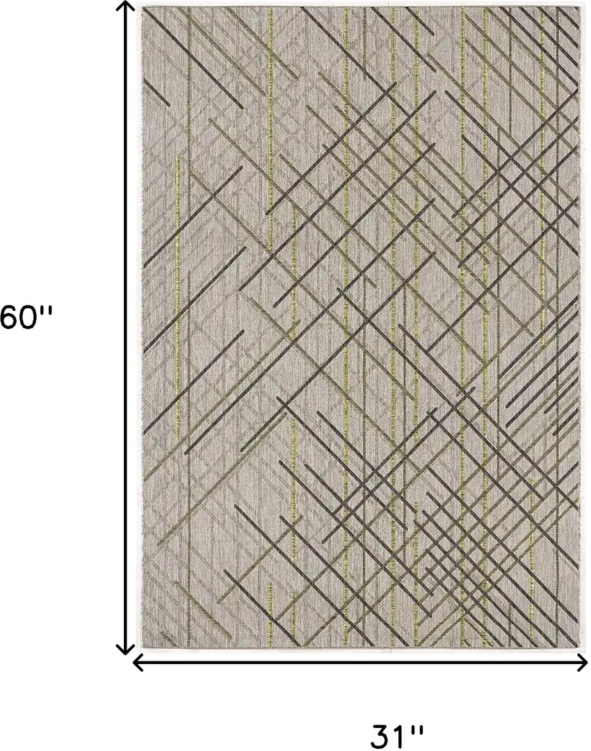 Sage Abstract Linework Area Rug Photo 6
