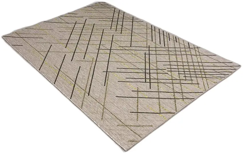 Sage Abstract Linework Area Rug Photo 1