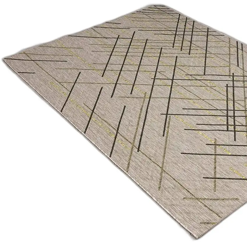 Sage Abstract Linework Area Rug Photo 2