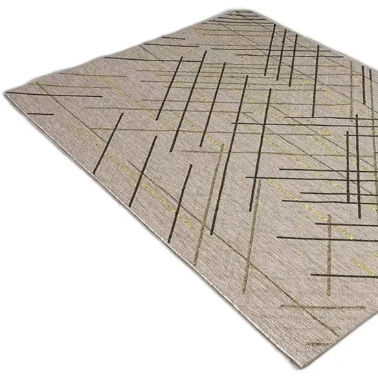 Sage Abstract Linework Area Rug Photo 2