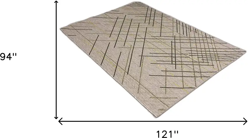 8??? X 10??? Sage Abstract Linework Area Rug Photo 7