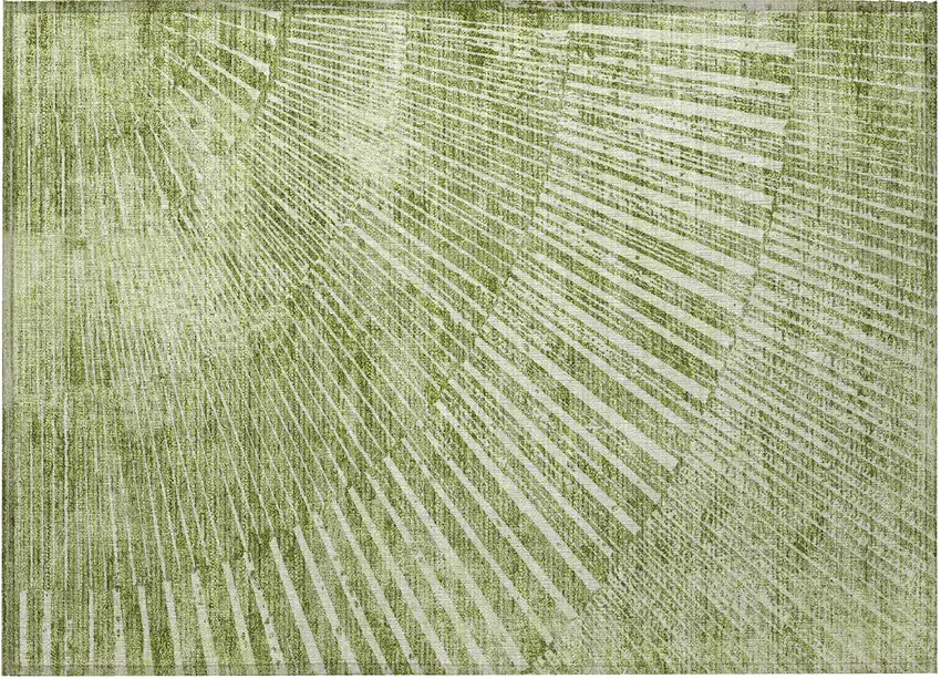 Sage Abstract Washable Non Skid Indoor Outdoor Area Rug Photo 4
