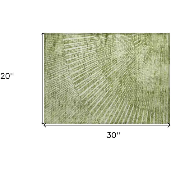 Sage Abstract Washable Non Skid Indoor Outdoor Area Rug Photo 3