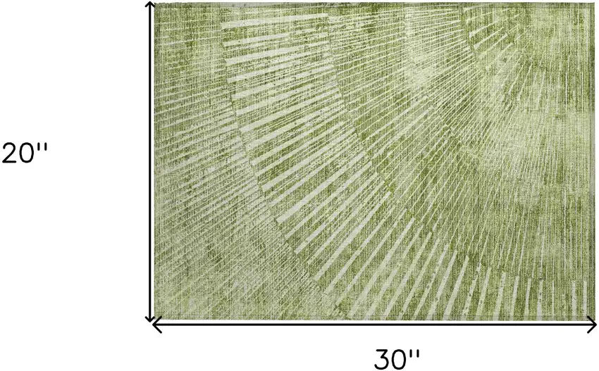 Sage Abstract Washable Non Skid Indoor Outdoor Area Rug Photo 3