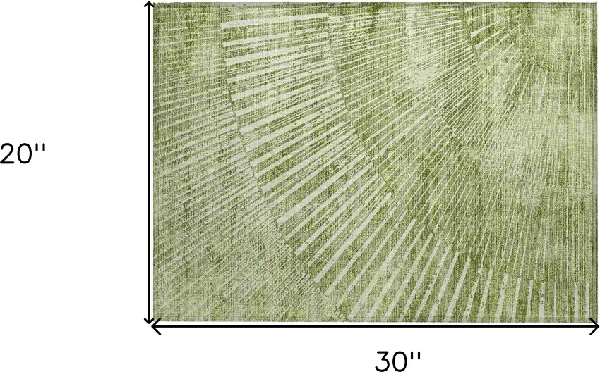 Sage Abstract Washable Non Skid Indoor Outdoor Area Rug Photo 3