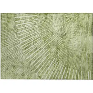 Photo of Sage Abstract Washable Non Skid Indoor Outdoor Area Rug