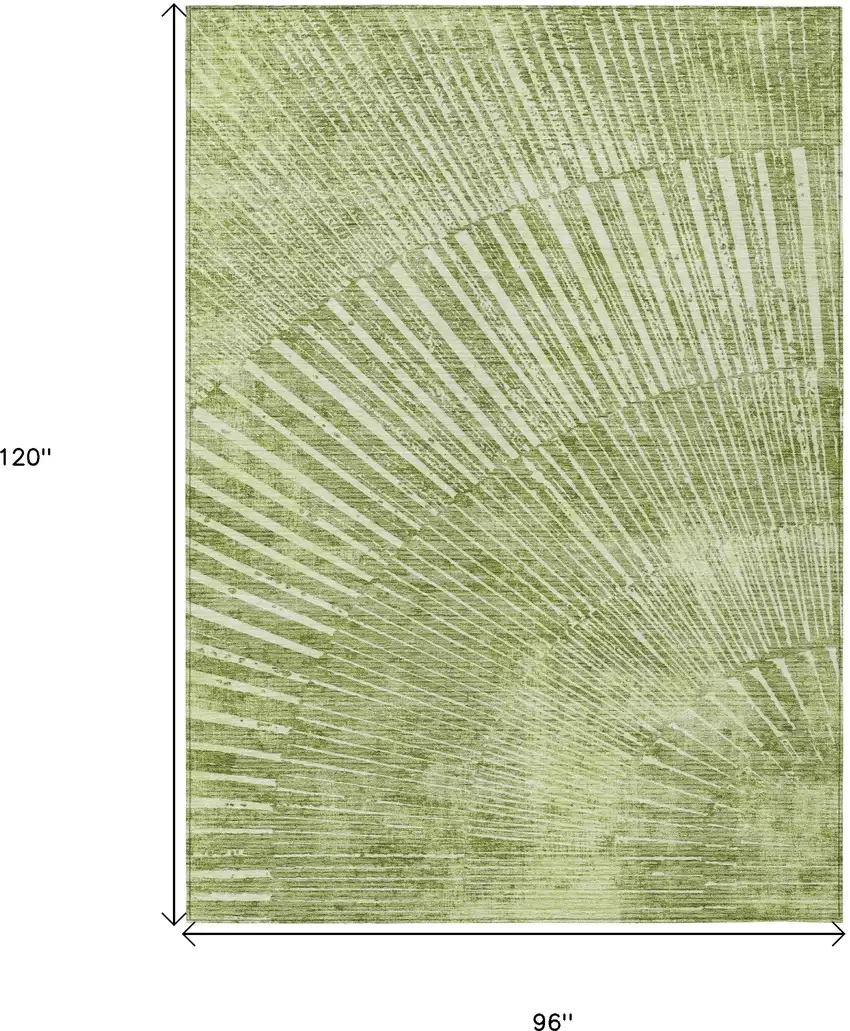 Sage Abstract Washable Non Skid Indoor Outdoor Area Rug Photo 3