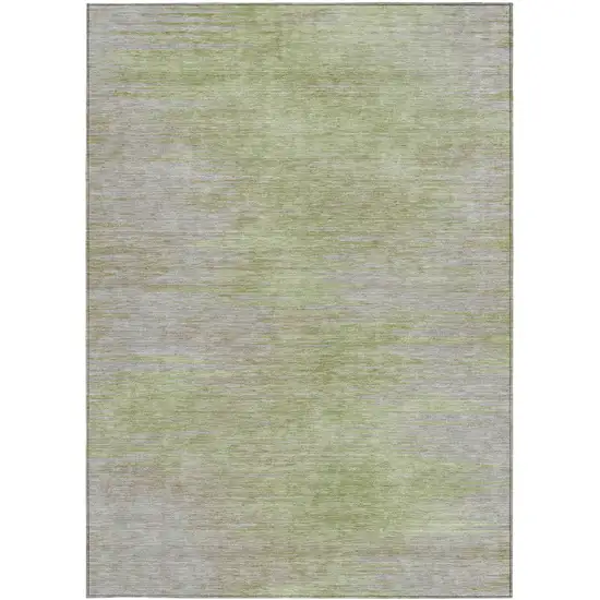 Sage And Artichoke Green Abstract Washable Indoor Outdoor Area Rug Photo 6