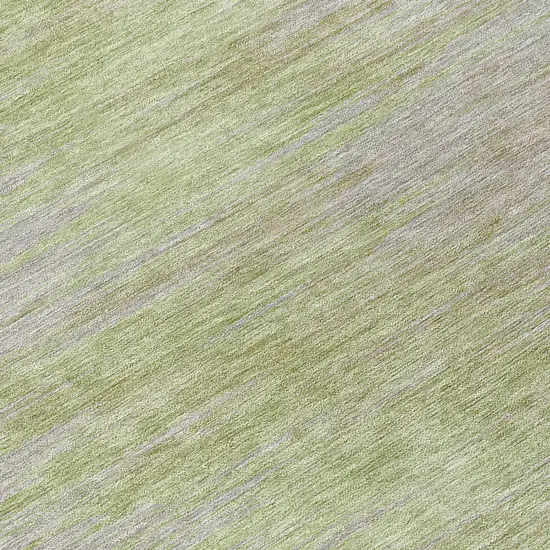 Sage And Artichoke Green Abstract Washable Indoor Outdoor Area Rug Photo 7