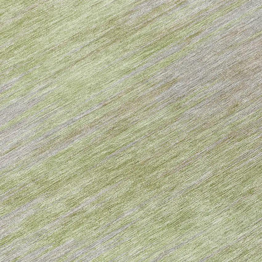 Sage And Artichoke Green Abstract Washable Indoor Outdoor Area Rug Photo 7