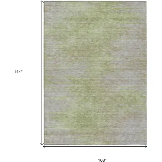 Sage And Artichoke Green Abstract Washable Indoor Outdoor Area Rug Photo 9